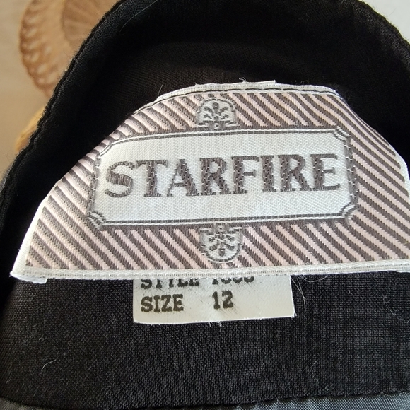 Starfire Vintage Paris Cafe Print Skirt Set SZ 12 - Picture 5 of 7